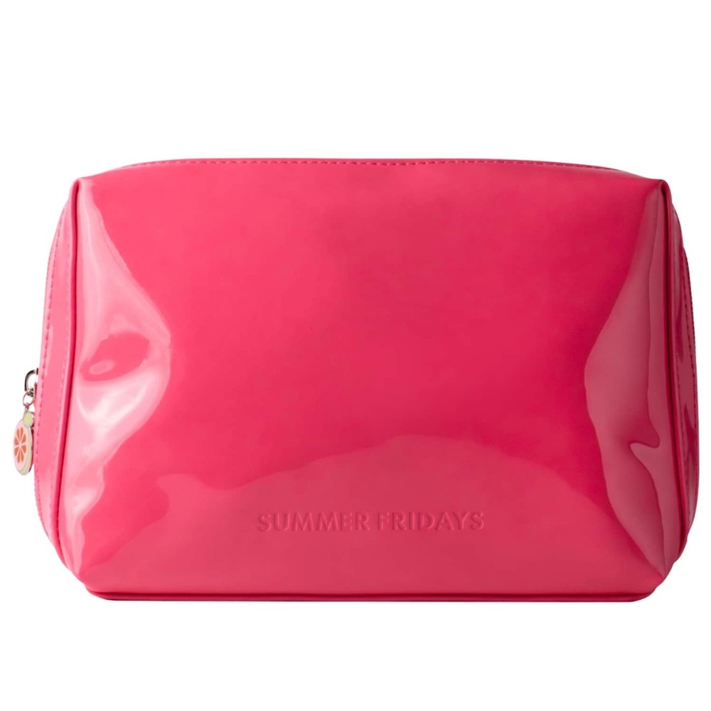 Summer Fridays Pink Cosmetic Bag Glossy Finish